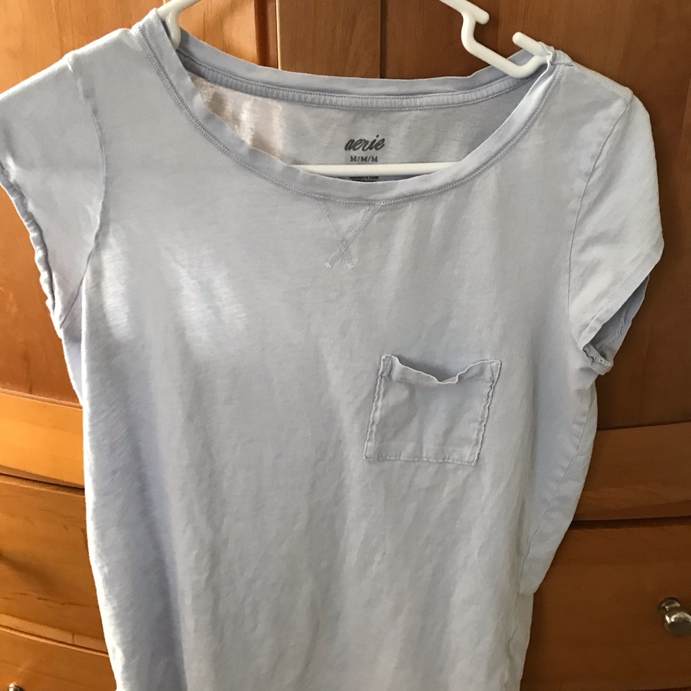 Plain light blue aerie T-shirt